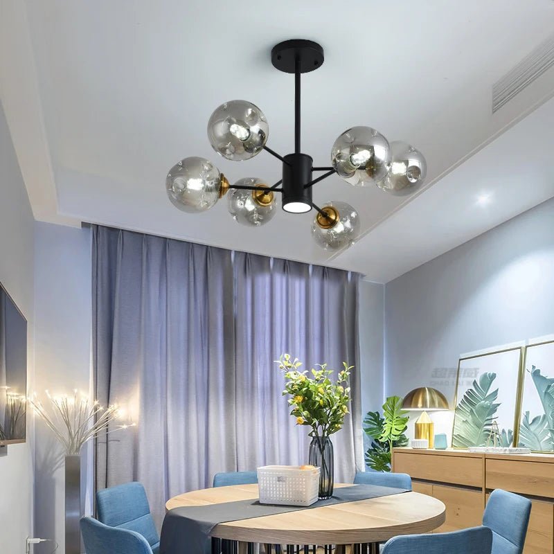 Modern Art Glass Bean Chandelier for Living Room and Dining Room - Hans Lumiere