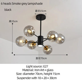 Modern Art Glass Bean Chandelier for Living Room and Dining Room - Hans Lumiere