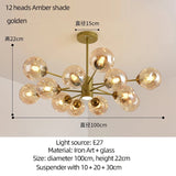 Modern Art Glass Bean Chandelier for Living Room and Dining Room - Hans Lumiere