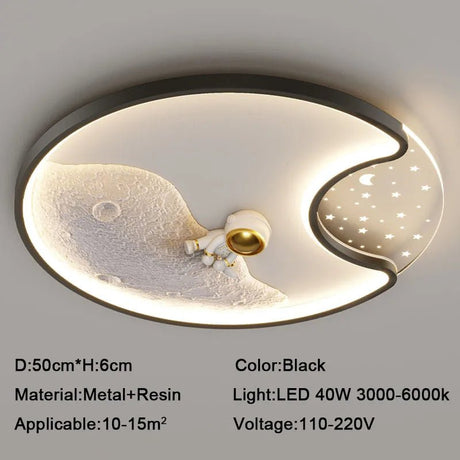 Modern Astronaut LED Ceiling Lamp - Hans Lumiere