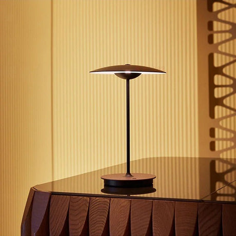 Modern Bamboo Hat Table Lamp - Hans Lumiere