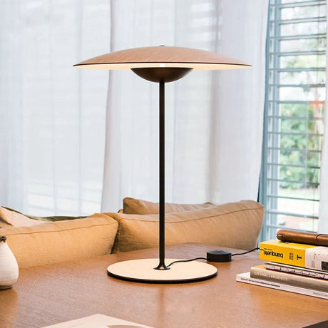Modern Bamboo Hat Table Lamp - Hans Lumiere