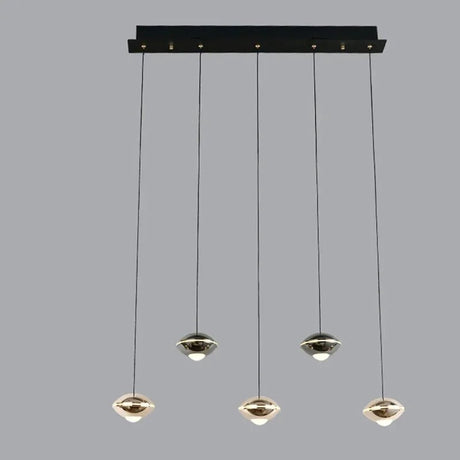Modern Black Ball Long Hanging Aluminum LED Chandelier - Hans Lumiere