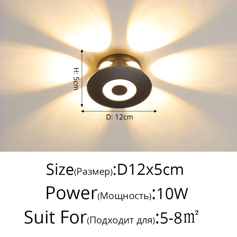 Modern Black LED Ceiling Light - Hans Lumiere