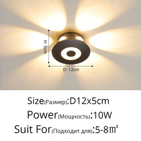Modern Black LED Ceiling Light - Hans Lumiere