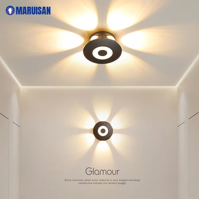 Modern Black LED Ceiling Light - Hans Lumiere