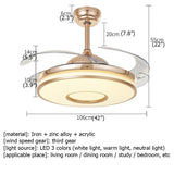 Modern Ceiling Fan Light With Remote Control - Hans Lumiere
