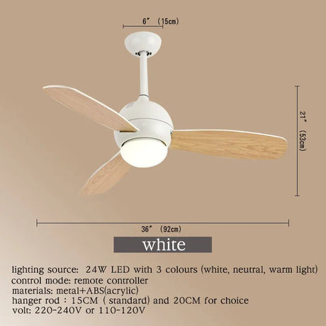 Modern Ceiling Fan Lights With Remote Control - Hans Lumiere