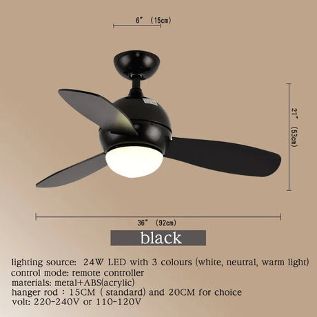 Modern Ceiling Fan Lights With Remote Control - Hans Lumiere
