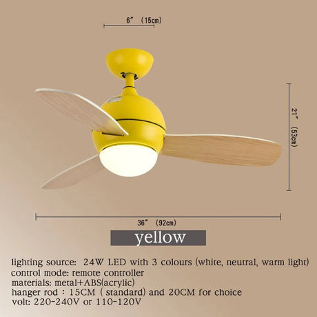 Modern Ceiling Fan Lights With Remote Control - Hans Lumiere