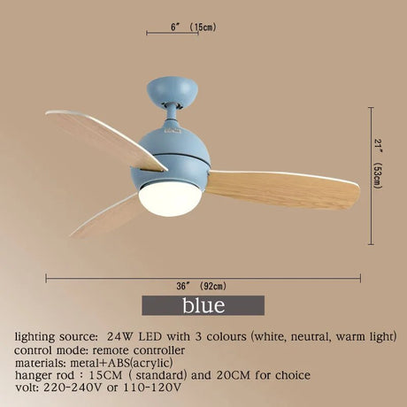 Modern Ceiling Fan Lights With Remote Control - Hans Lumiere