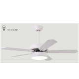 Modern Ceiling Fan With LED Light And Remote Control - Hans Lumiere