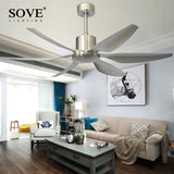 Modern Ceiling Fan With LED Light And Remote Control - Hans Lumiere