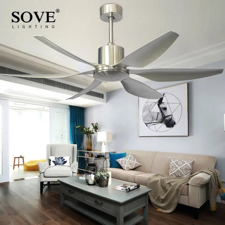 Modern Ceiling Fan With LED Light And Remote Control - Hans Lumiere
