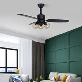 Modern Ceiling Fan With Light Nordic Creative Glass Lamp - Hans Lumiere