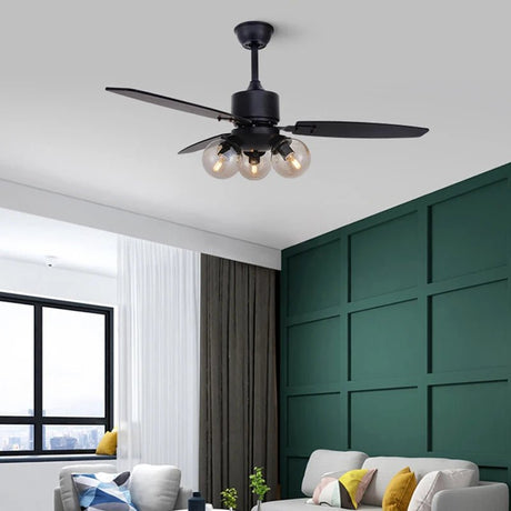 Modern Ceiling Fan With Light Nordic Creative Glass Lamp - Hans Lumiere