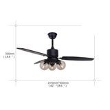 Modern Ceiling Fan With Light Nordic Creative Glass Lamp - Hans Lumiere