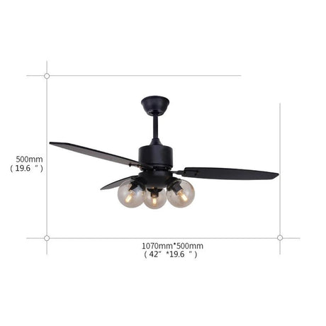 Modern Ceiling Fan With Light Nordic Creative Glass Lamp - Hans Lumiere