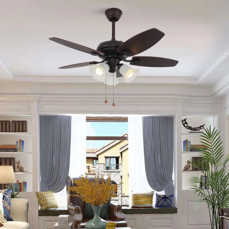 Modern Ceiling Fan With Light Nordic Creative Glass Lamp - Hans Lumiere