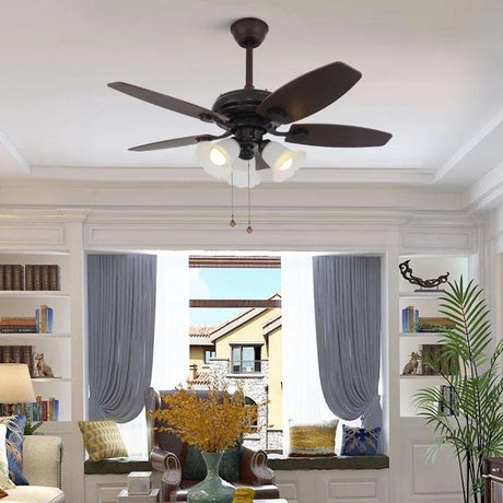 Modern Ceiling Fan With Light Nordic Creative Glass Lamp - Hans Lumiere