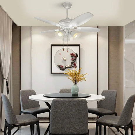 Modern Ceiling Fan With Light Nordic Creative Glass Lamp - Hans Lumiere