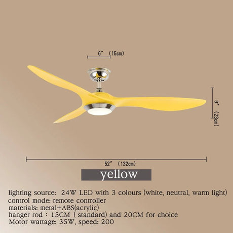 Modern Ceiling Fan With Remote Control - Hans Lumiere