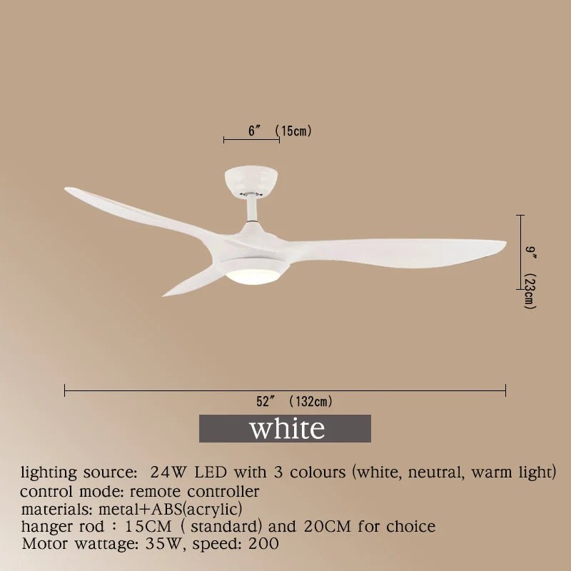 Modern Ceiling Fan With Remote Control - Hans Lumiere
