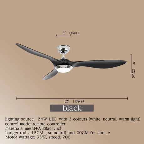 Modern Ceiling Fan With Remote Control - Hans Lumiere