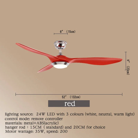 Modern Ceiling Fan With Remote Control - Hans Lumiere