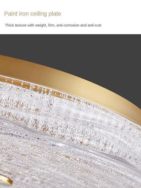 Modern Circular LED Glass Ceiling Lamp - Hans Lumiere