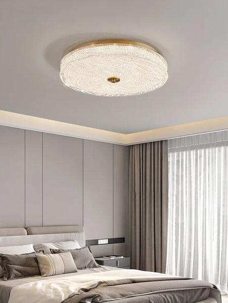 Modern Circular LED Glass Ceiling Lamp - Hans Lumiere