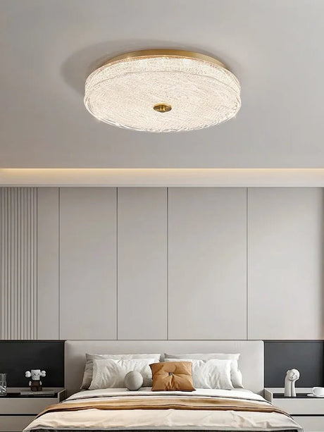 Modern Circular LED Glass Ceiling Lamp - Hans Lumiere