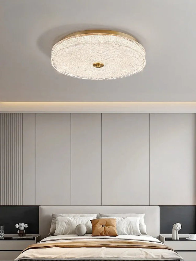 Modern Circular LED Glass Ceiling Lamp - Hans Lumiere