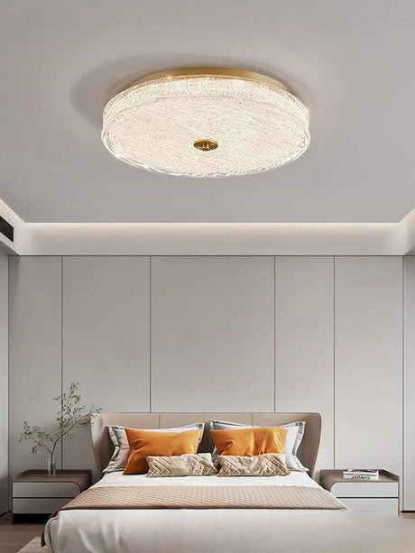 Modern Circular LED Glass Ceiling Lamp - Hans Lumiere