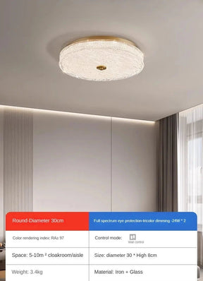 Modern Circular LED Glass Ceiling Lamp - Hans Lumiere