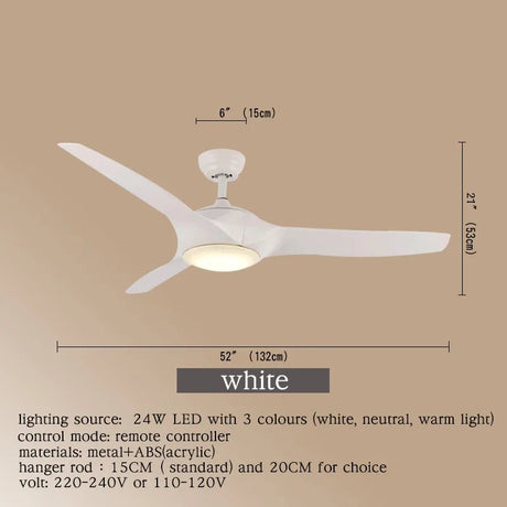 Modern Contemporary Ceiling Fan Light With Remote Control Fan - Hans Lumiere