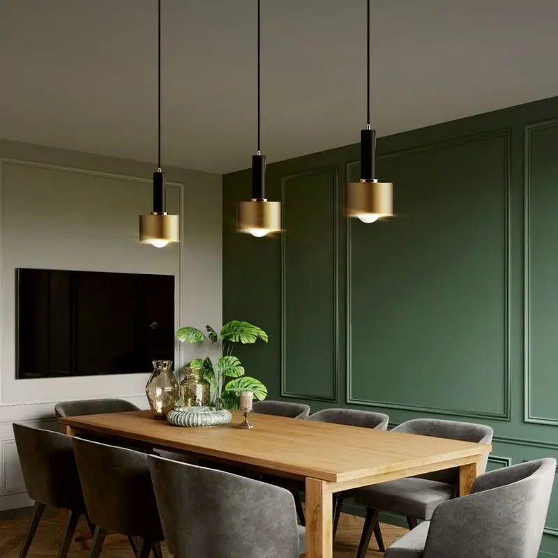 Modern Copper Pendant Light, Single-Head Rope Ceiling Lamp - Hans Lumiere