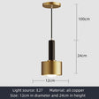 Modern Copper Pendant Light, Single-Head Rope Ceiling Lamp - Hans Lumiere