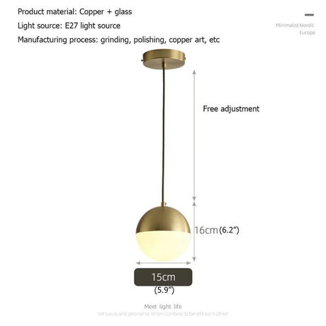 Modern Copper Pendant Lights - Hans Lumiere