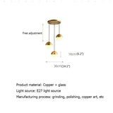 Modern Copper Pendant Lights - Hans Lumiere