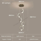 Modern Copper Ring Chandelier with Crystal Accents - Hans Lumiere