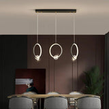 Modern Copper Ring Chandelier with Crystal Accents - Hans Lumiere
