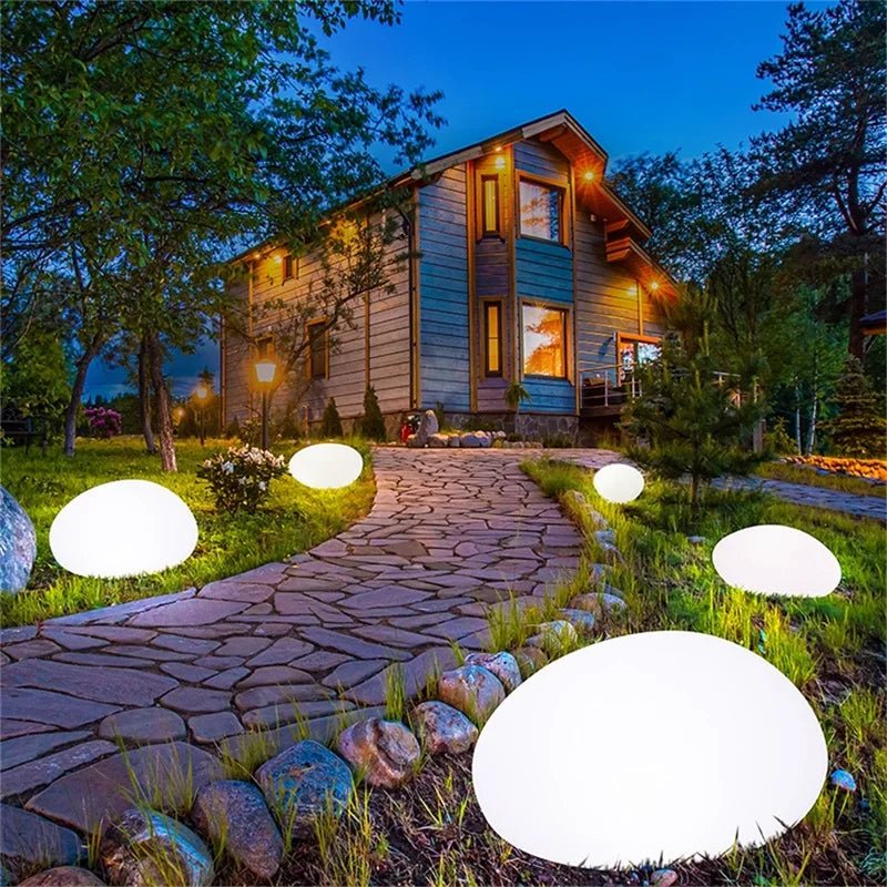 Modern Creative Stones Outdoor Lawn Lights - Hans Lumiere