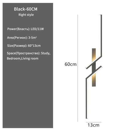 Modern Creative Strip Led Wall Lamp - Hans Lumiere