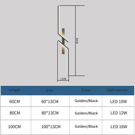 Modern Creative Strip Led Wall Lamp - Hans Lumiere