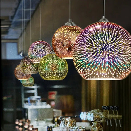 Modern Creativity Fireworks Pendant Lamp 3D Vision Mood Lights - Hans Lumiere