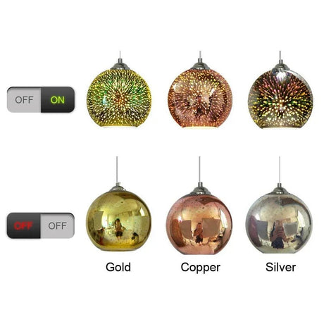 Modern Creativity Fireworks Pendant Lamp 3D Vision Mood Lights - Hans Lumiere