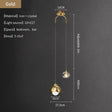 Modern Crystal Bedside Chandelier Gold Black Pendant Light - Hans Lumiere