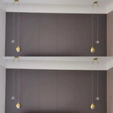 Modern Crystal Bedside Chandelier Gold Black Pendant Light - Hans Lumiere