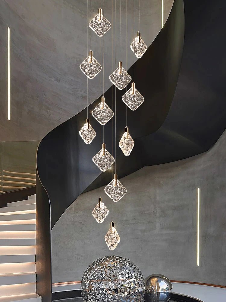 Modern Crystal Ceiling Pendant Chandelier for Living Room, Staircase & Restaurant - Hans Lumiere